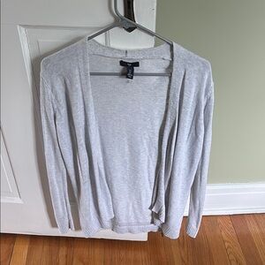 GAP Gray Cardigan Sweater Lightweight Open-Front